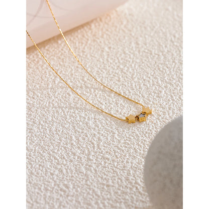 Gold Plated Double-Sided Star Necklace – Minimalist Celestial Jewelry