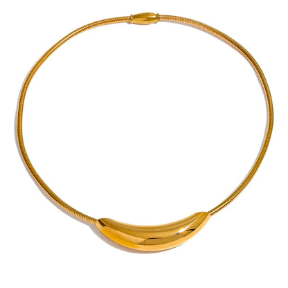 Gold Necklace – Waterproof Stainless Steel Statement Jewelry