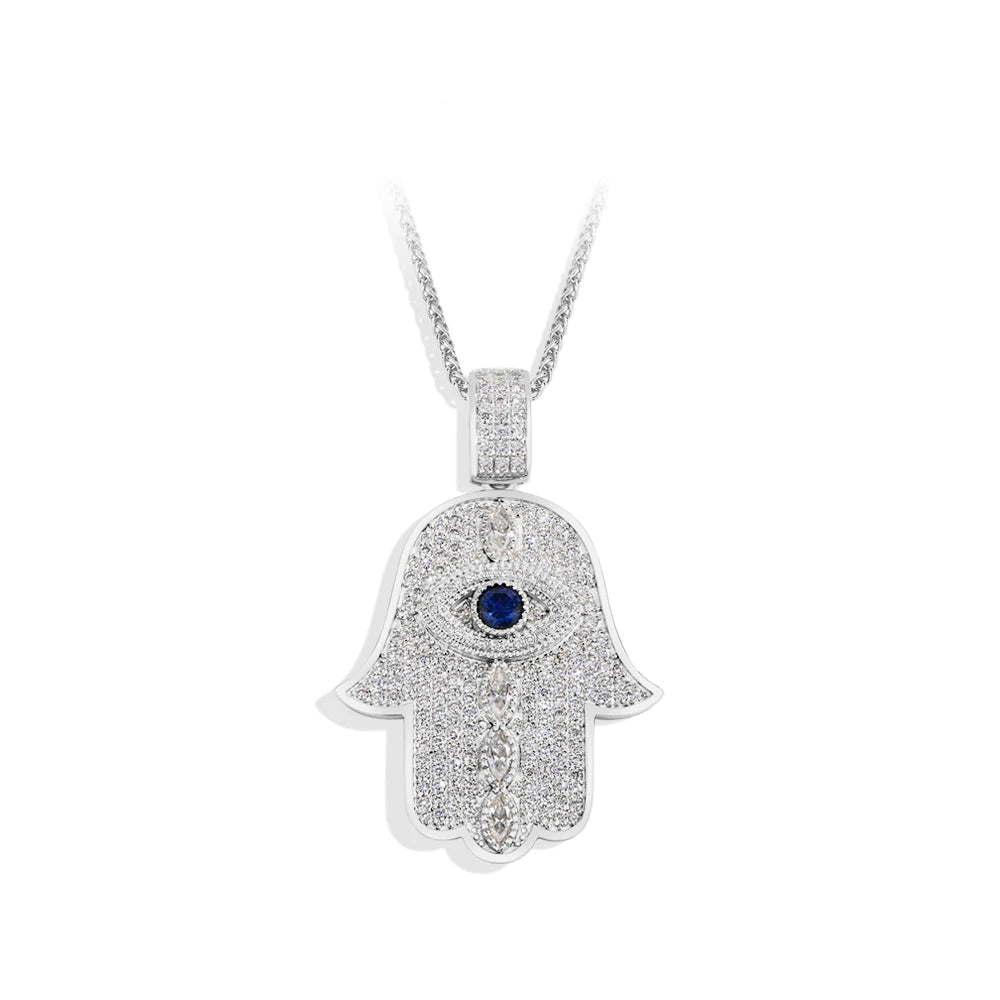 Angel Eye Moissanite Pendant Necklace - S925 Sterling Silver 18k gold plated Jewelry Gift