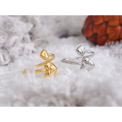 Luxe Jewels Handmade Stainless Steel Heart Ring – High-Quality Waterproof Jewelry