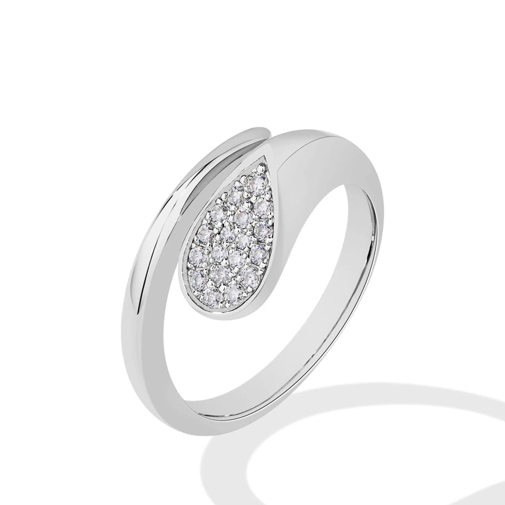 Luxe Jewels Adjustable Size - Retro Design Moissanite Ring - DVVS1 S925 Sterling Silver Jewelry