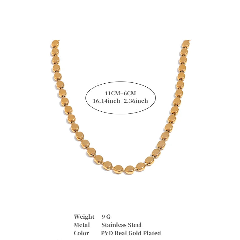 Exquisite 18K Gold Plated Stainless Steel Tarnish Free Necklace