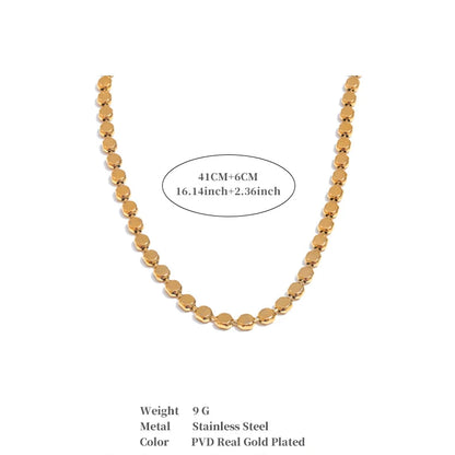 Exquisite 18K Gold Plated Stainless Steel Tarnish Free Necklace