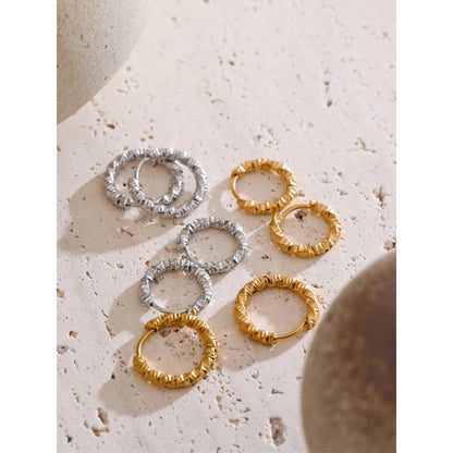 20mm / 15mm Round Daily Wear Hoop Earrings Waterproof Jewelry Women Minimalist Stainless Steel