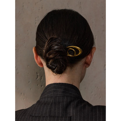 Geometric Metal Hairpin – Gold/Silver Stainless Steel Accessory