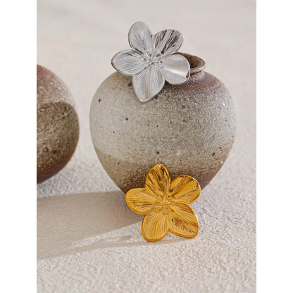 18K Gold Flower Brooch – Flower Broochl Waterproof Pin