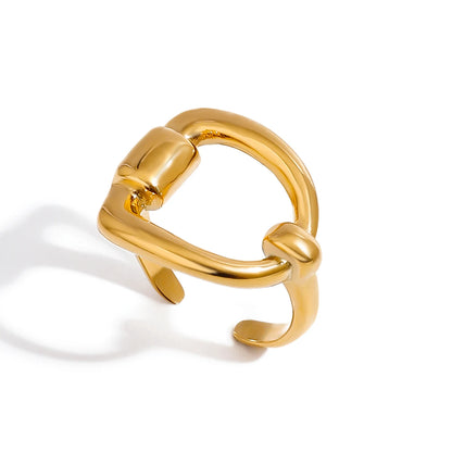 Stainless Steel  Ring 18K PVD Plated Individualistic Jewelry