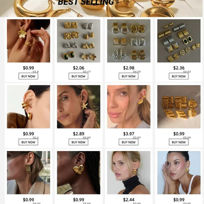 Uworld Exquisite Luxury Stainless Steel  Pearls Beads Hoop Huggie Earrings Romantic Elegant Fashion Charm Trendy Chic Jewelry