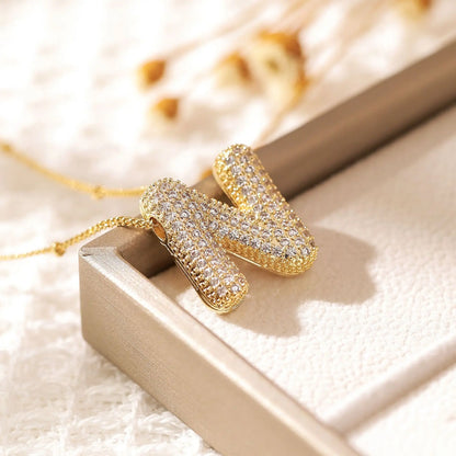 A - Z Letter Pendant Copper Necklace – Unisex