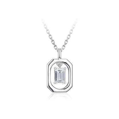 Premium Quality Moissanite Pendant Necklace for Women - Silver 925 Pendant Fine Jewelry