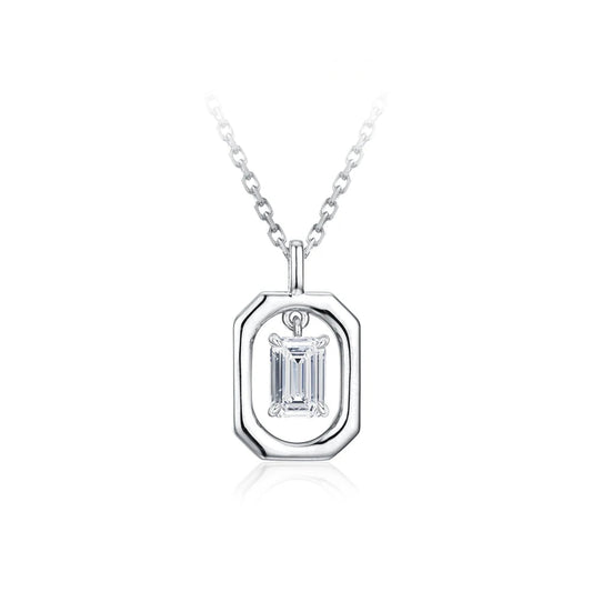 Premium Quality Moissanite Pendant Necklace for Women - Silver 925 Pendant Fine Jewelry