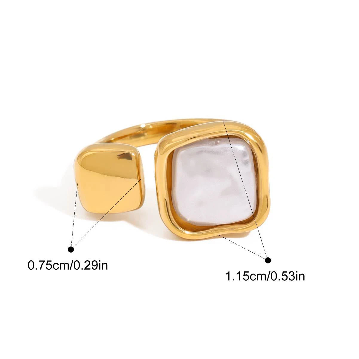 Elegant Square Pearl Earrings Stainless Steel 18K PVD Plated Waterproof 2025