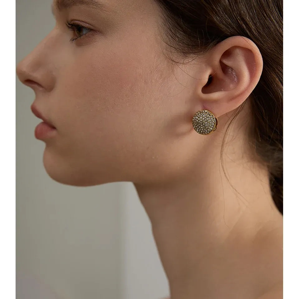 Multi-Color CZ Hollow Hoop Earrings – Gold Plated