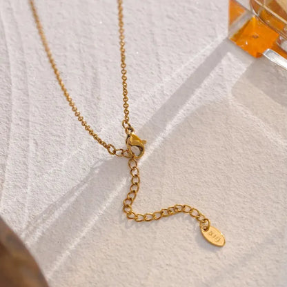 Golden Sun Pendant Necklace – Stainless Steel Trendy Jewelry