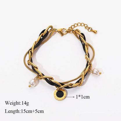 Green Crystal Clover Charm Bracelet – Waterproof Stainless Steel Bangle