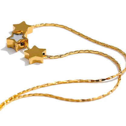 Gold Plated Double-Sided Star Necklace – Minimalist Celestial Jewelry