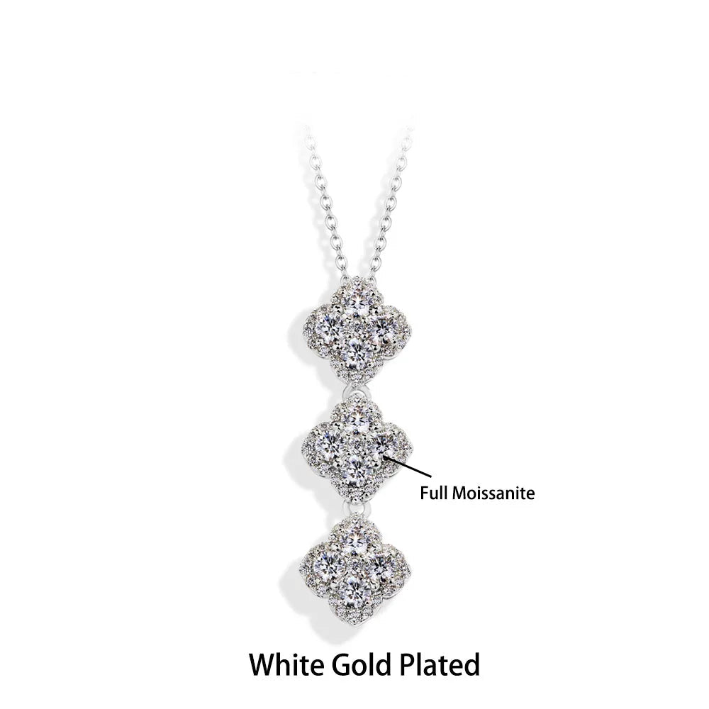 Luxe Jewels 2026 Necklace for Valentine's Day - Full D Color Moissanite 925 Sterling Silver Pendant Jewelry