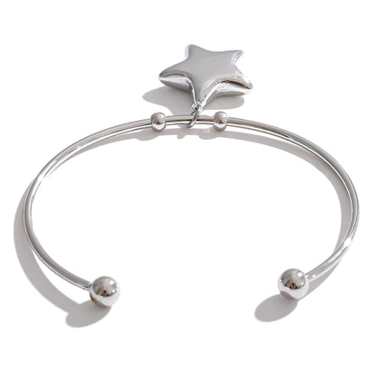 Star Cuff Bracelet – 18K Gold Stainless Steel Waterproof Bracelet