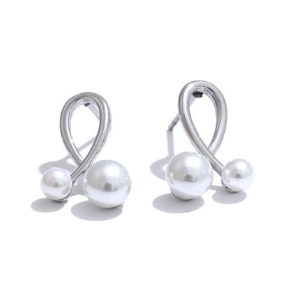 Tarnish Free Waterproof Gold Plated Pearl Stud Earrings