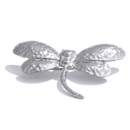 Dragonfly Brooch – Waterproof Gold-Plated Stainless Steel Pin