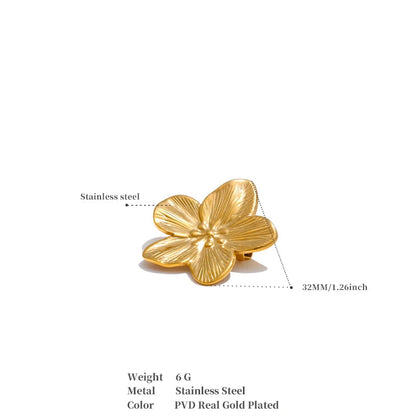 18K Gold Flower Brooch – Flower Broochl Waterproof Pin