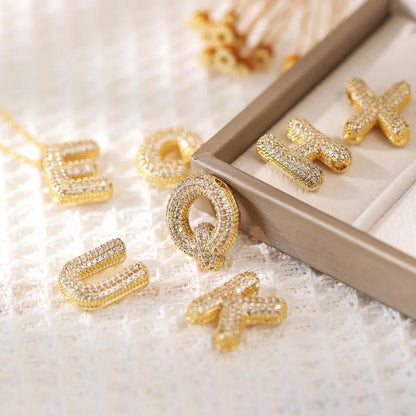 A - Z Letter Pendant Copper Necklace – Unisex