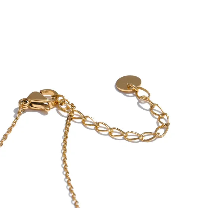 Cubic Zirconia Gold Necklace – Long Chain, Elegant Bling Jewelry