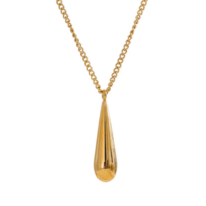 Minimalist Water Drop Pendant Necklace – Gold Stainless Steel