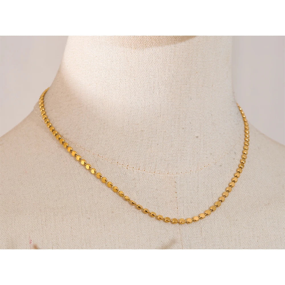 Exquisite 18K Gold Plated Stainless Steel Tarnish Free Necklace