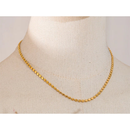 Exquisite 18K Gold Plated Stainless Steel Tarnish Free Necklace