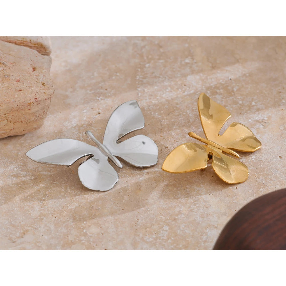 Golden Butterfly Brooch – 18K PVD Plated Stainless Steel Pin