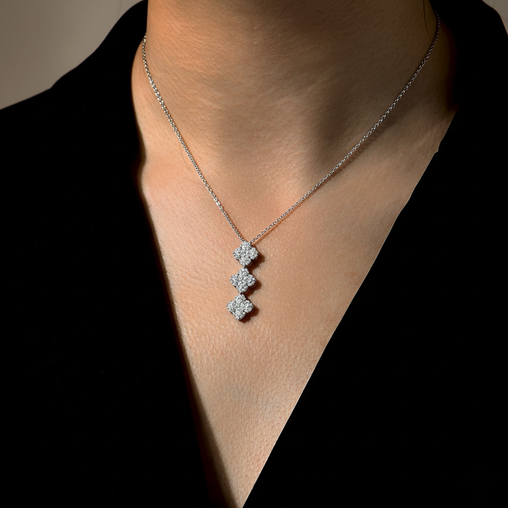 Luxe Jewels 2026 Necklace for Valentine's Day - Full D Color Moissanite 925 Sterling Silver Pendant Jewelry