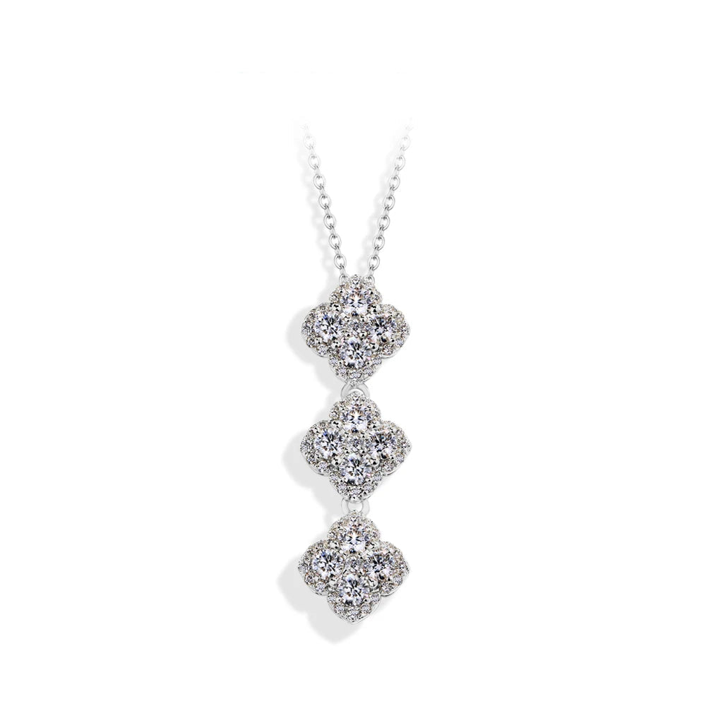 Luxe Jewels 2026 Necklace for Valentine's Day - Full D Color Moissanite 925 Sterling Silver Pendant Jewelry