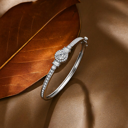Premium Silver Moissanite Bracelets 18K Gold Plated 4.5 Carat D VVS1 Moissanite (Diamond Tester Passed with Certificate)